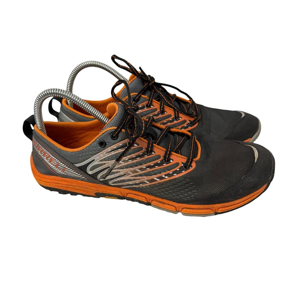 Merrell Shoes Mens 9.5 Ascend Glove Trail Running Sneaker Vibram Black Orange